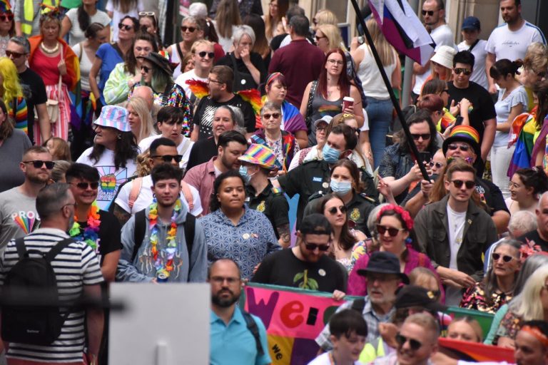 Pride in Belper crowd